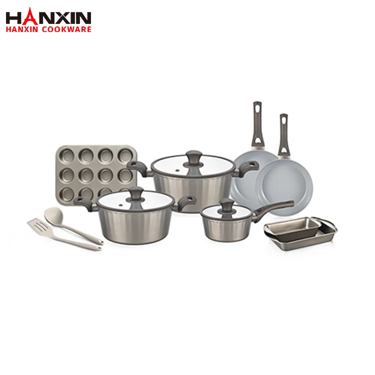 Aluminum Forged Ceramic Kitchenware Set para sa lahat ng mga cooktop