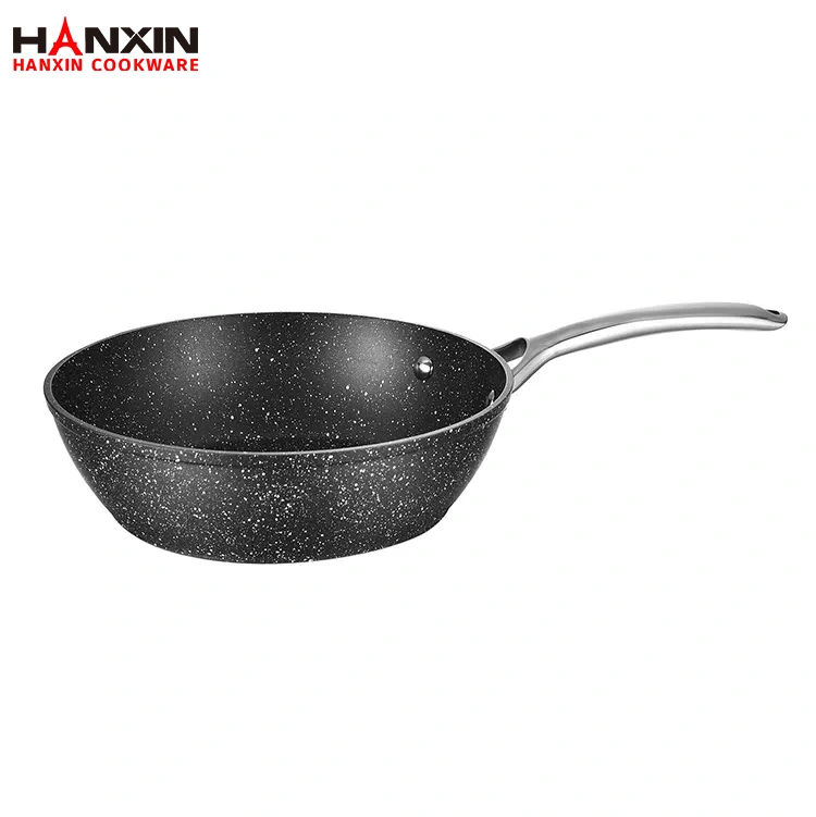 Aluminum Non-Stick Marble Coating Deep Fry Pan Aluminum Non-Stick Marble Coating Deep Fry Pan