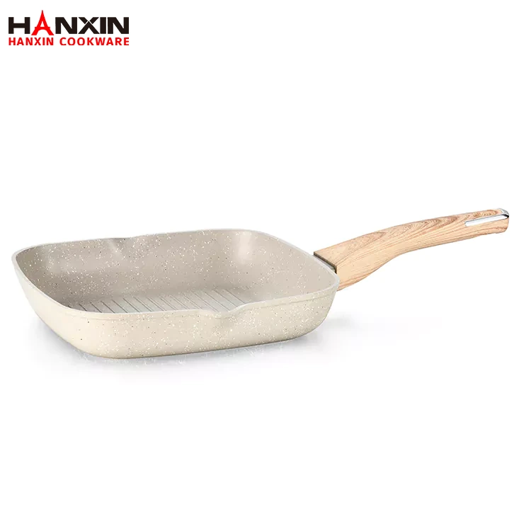 Aluminum Non-Stick Marble Coating Grill Pan