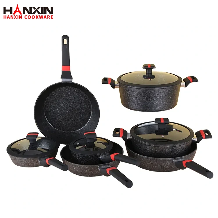 Aluminum Non-Stick Marble Coating Set ng Kusina