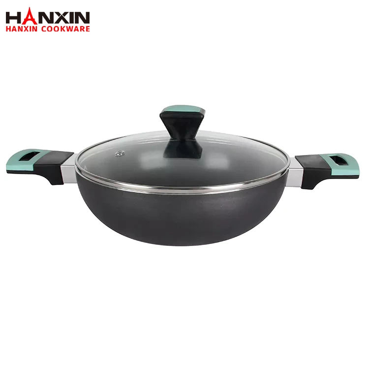 Aluminum Pressed Non-Stick Deep Wok Pan