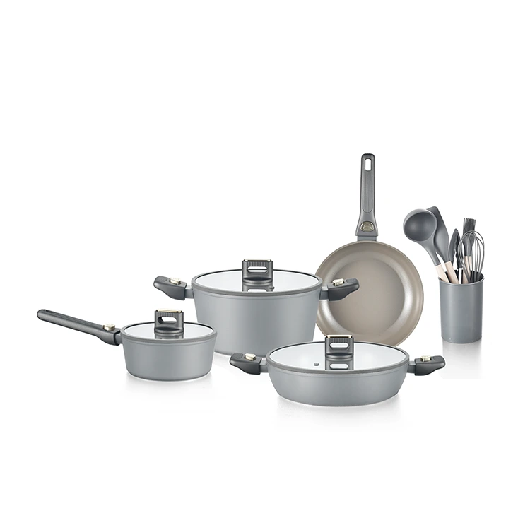 Gray Ceramic na May Detachable Handle Cookware Set Gray Ceramic na May Detachable Handle Cookware Set