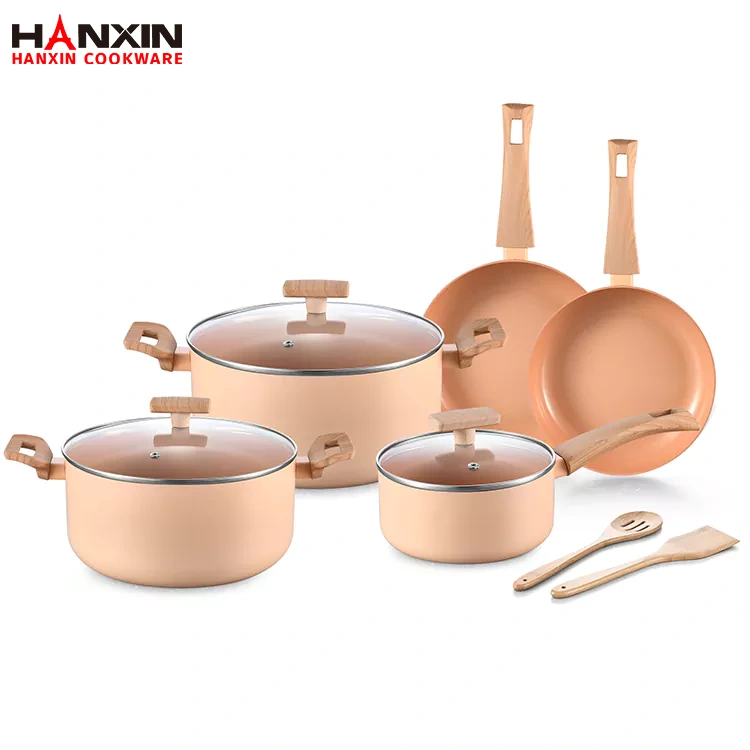 Aluminum Pressed Ceramic Kitchenware Cookware Set